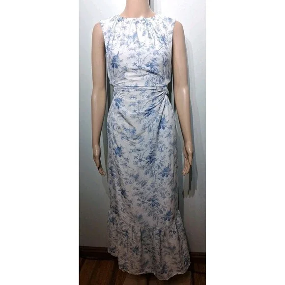 white square neck dress midi Miss Circle Women's Madison Cotton Eyelet Square Neck Midi Dress